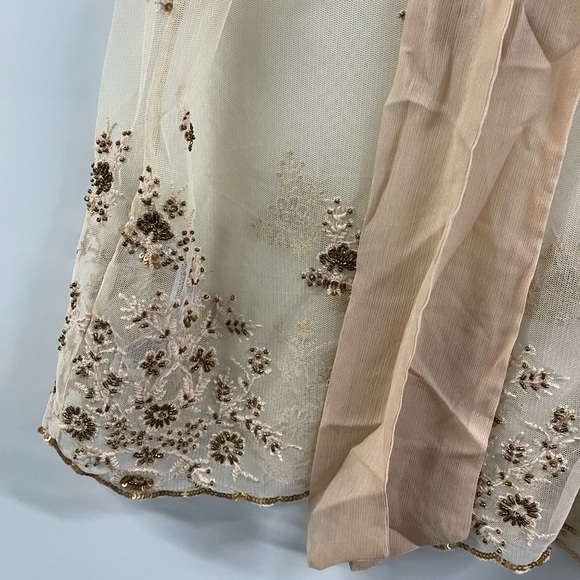 ZARA LIMITED EDITION LINGERIE COLLECTION SHEER EMBELLISED BORDUURSELS TOP BLOUSE - Picture 14 of 16